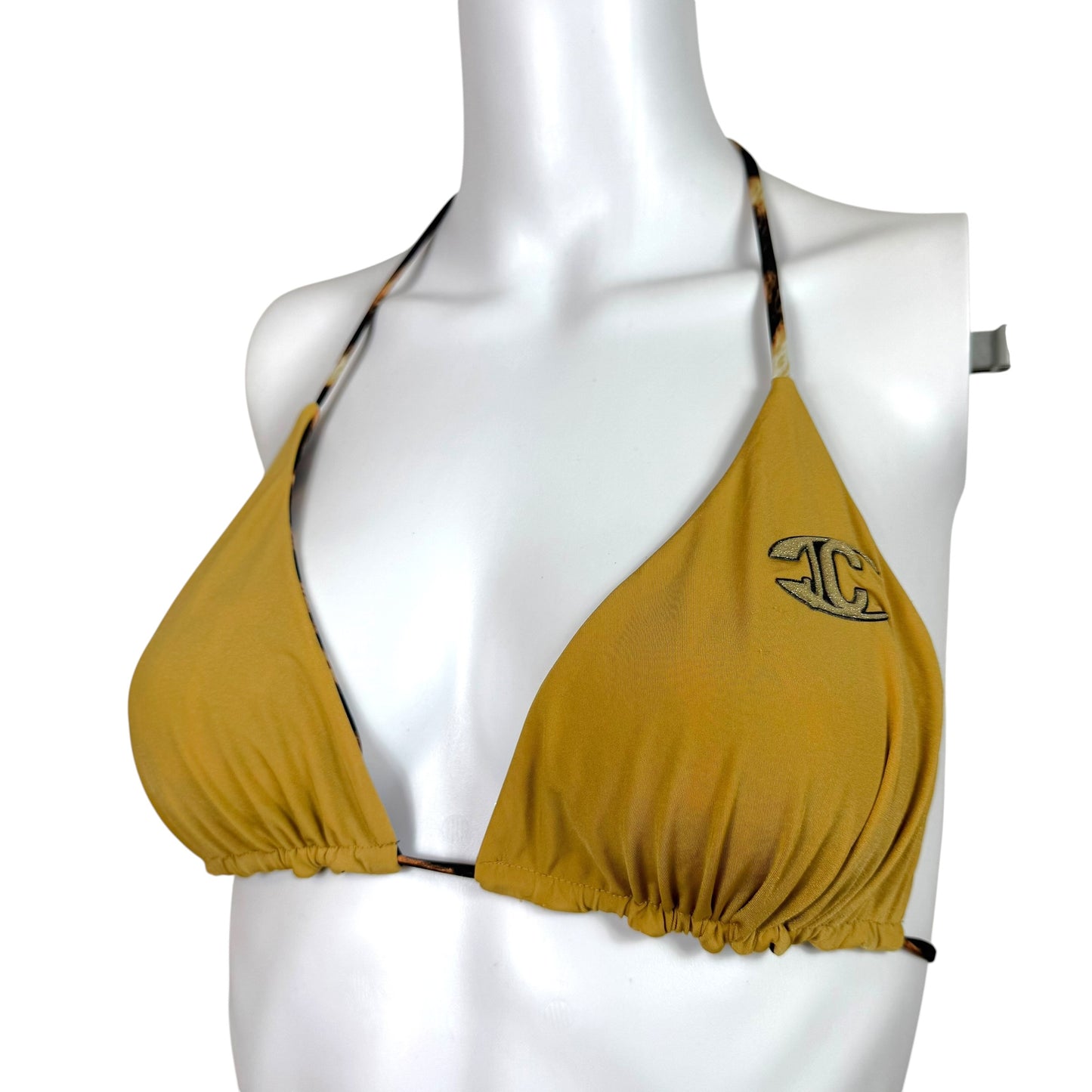 Just Cavalli Roberto Cavalli Leopard Print & Gold Reversible Bikini Set