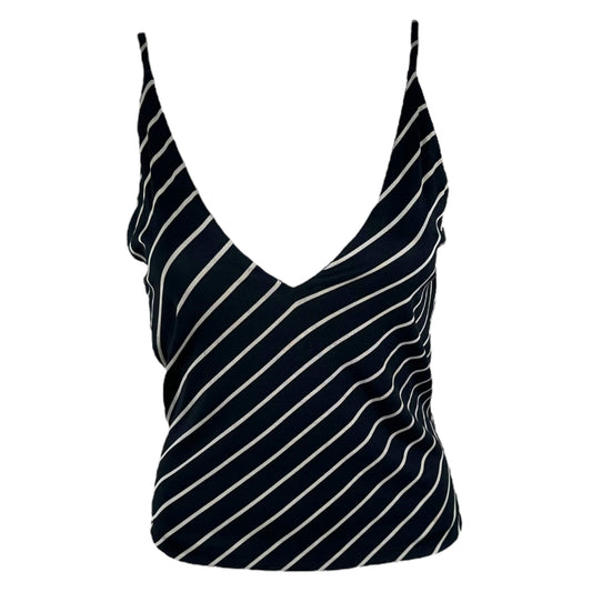 Gucci by Tom Ford Black & White Striped Open Back Cami