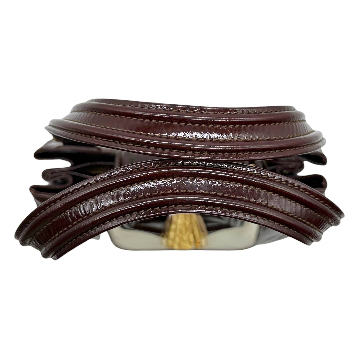 Louis Vuitton Burgundy & Ivory Patent Leather Bicolor Cruise Sac Bag