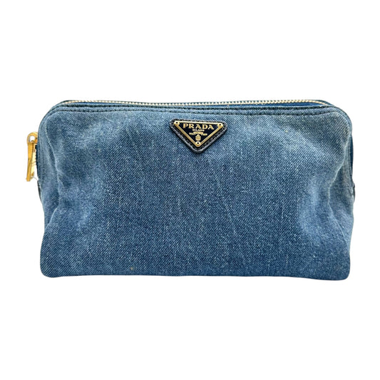 Prada Denim Cosmetic Bag