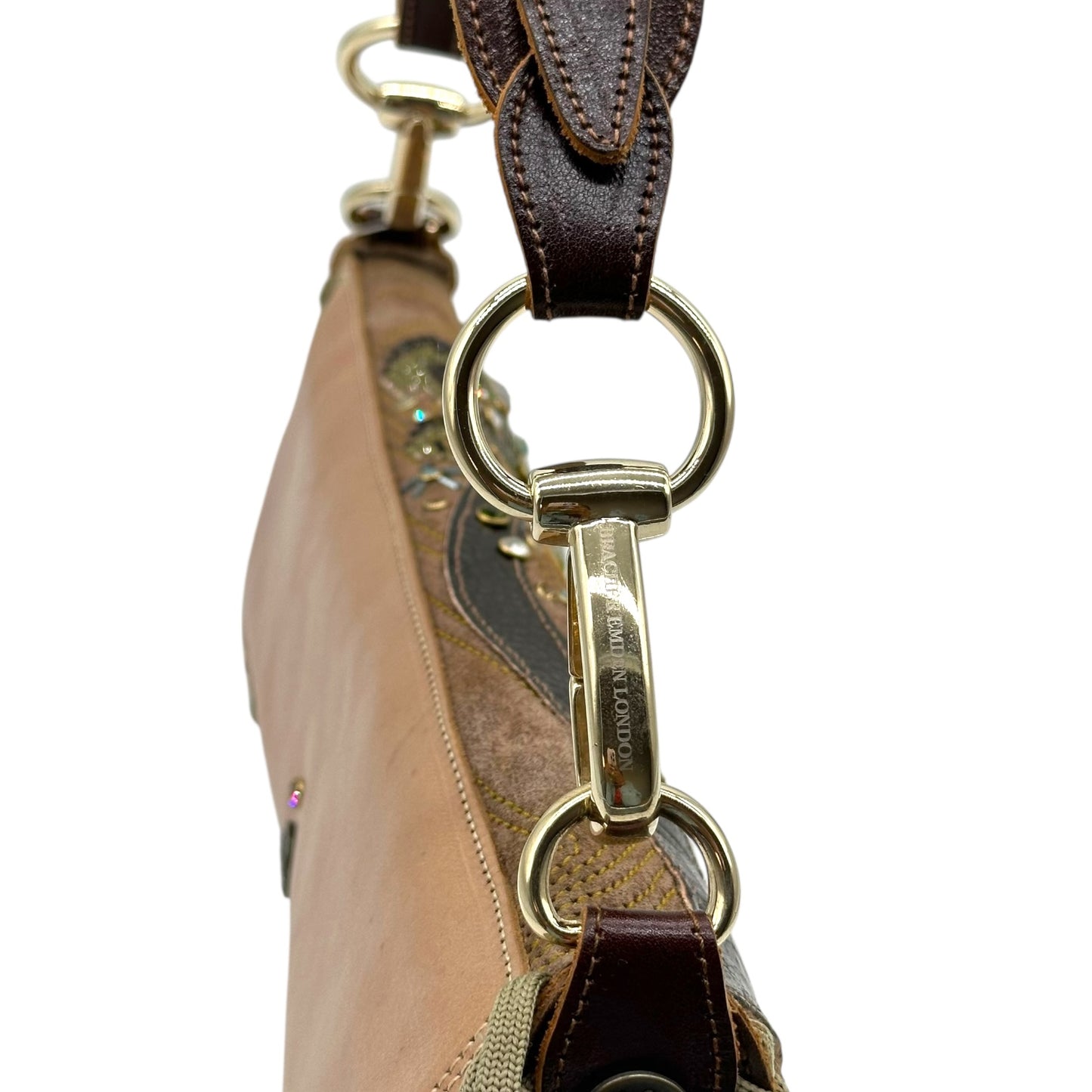 Bracher Emden Rhinestone Patchwork East West Shoulder Bag