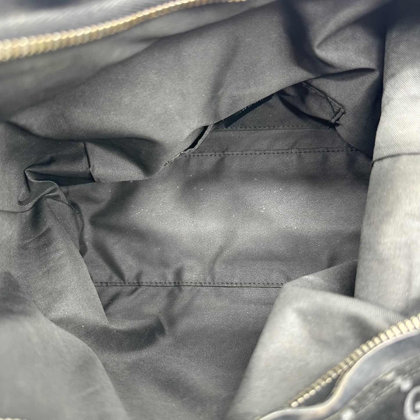 Gucci Black Suede Monogram Shoulder Bag