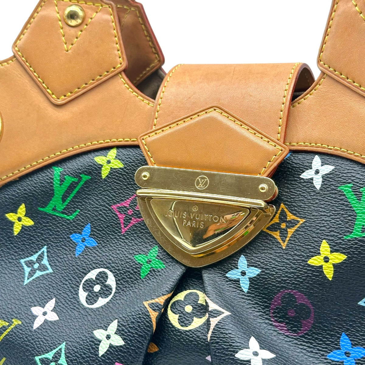 Louis Vuitton Black Multicolor Murakami Tote Bag