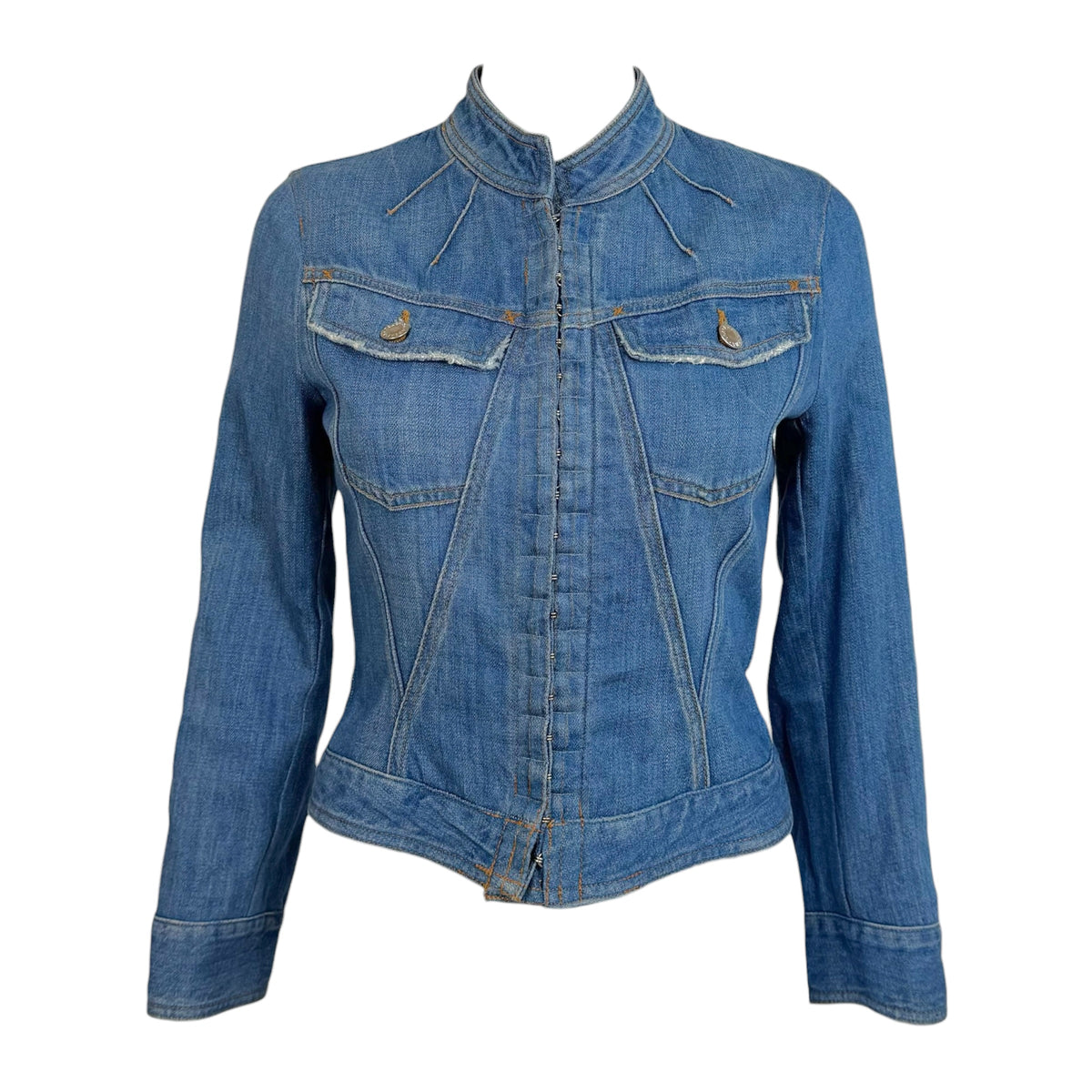 Dolce & Gabbana Denim Jacket Blue Hook & Eye Closure