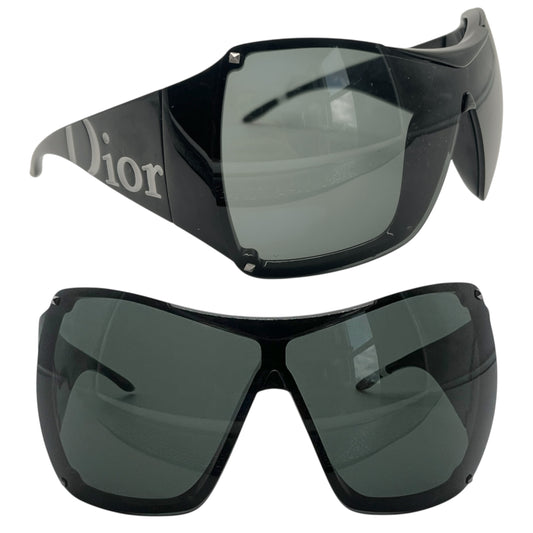 Christian Dior Black & White Overshine Logo Sunglasses - Outfit Repeater