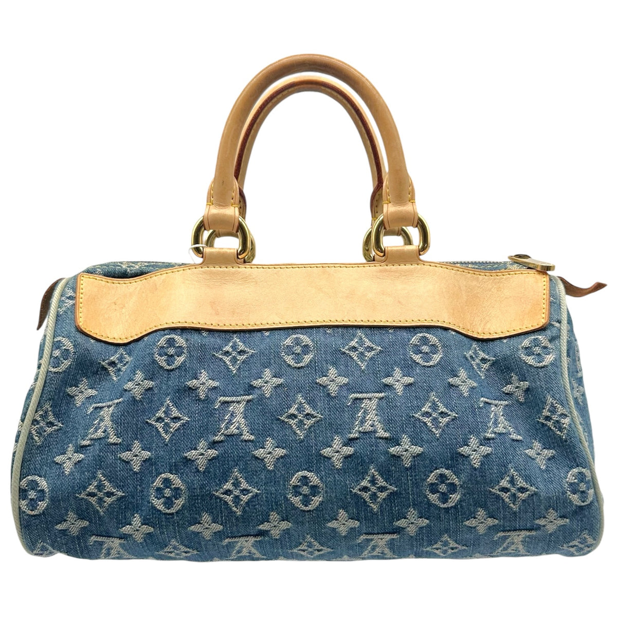 Louis Vuitton Blue Denim Monogram Speedy Handbag