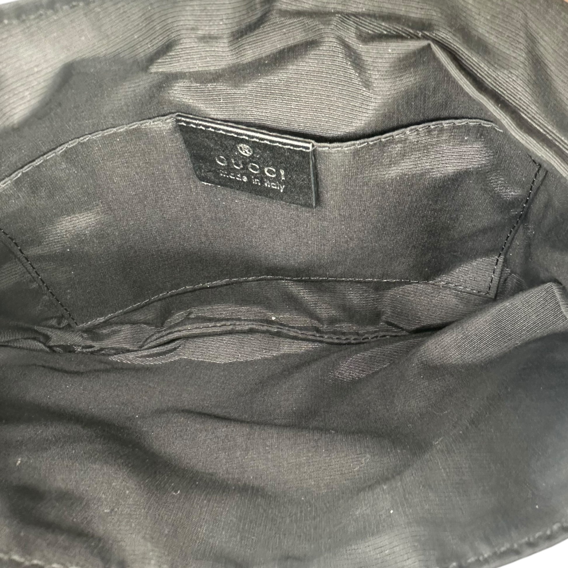 Gucci Gray Denim Monogram Shoulder Bag - Outfit Repeater