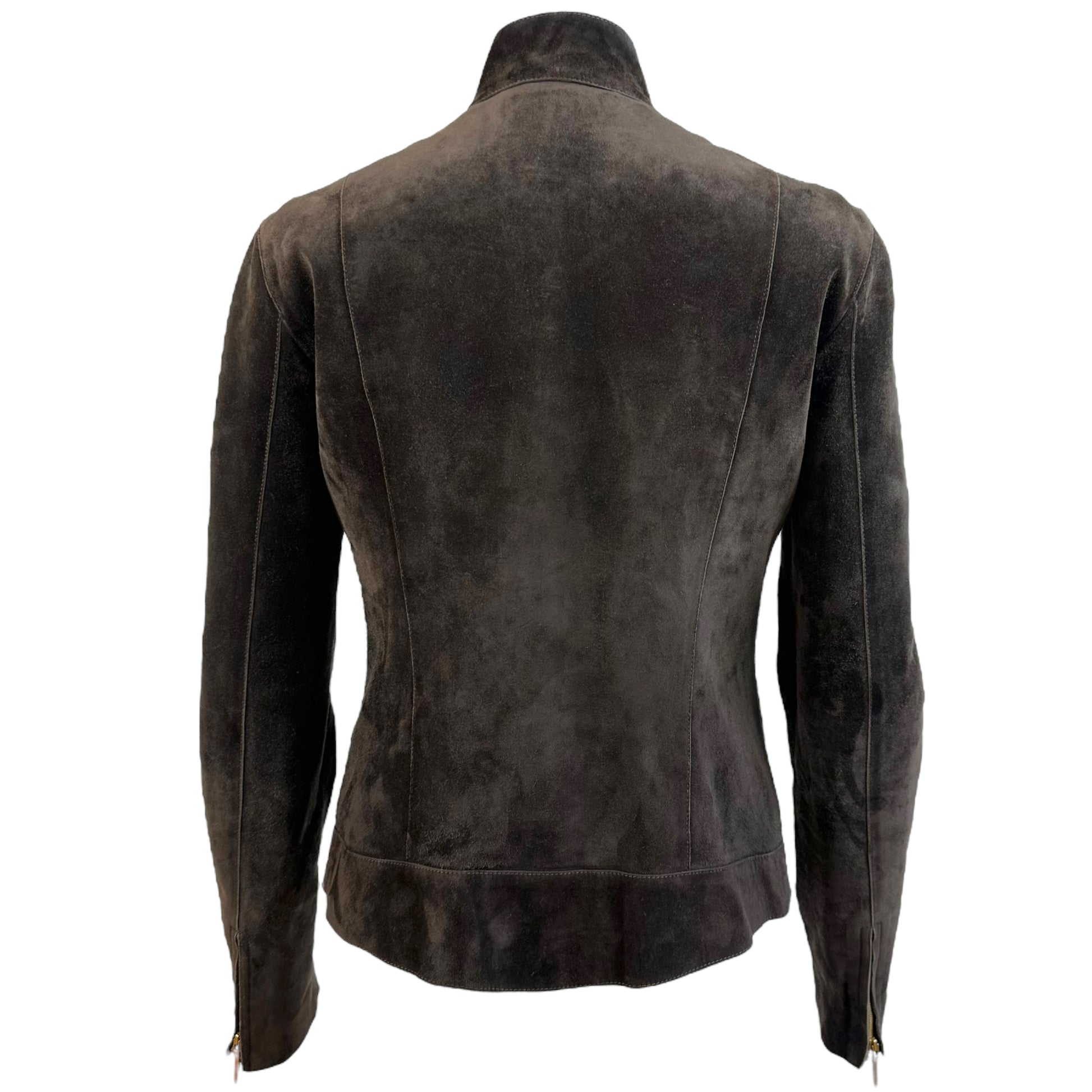 Gucci Brown Suede Fur Lined Jacket - Outfit Repeater