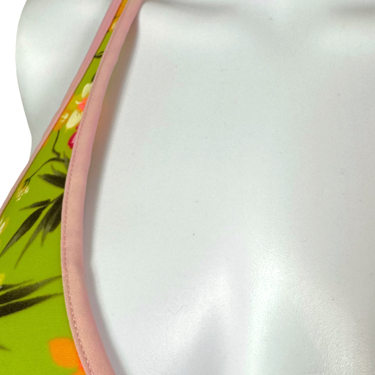 Dolce & Gabbana Pink Green Hawaiian Print Bikini Set