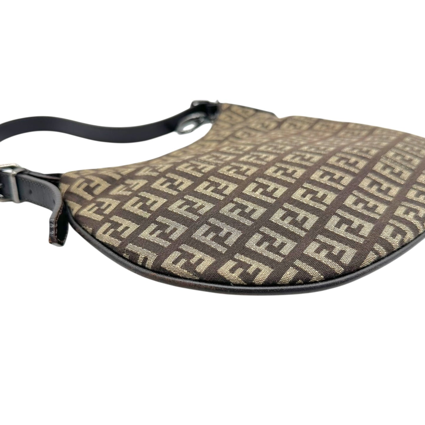 Fendi Brown & Tan Zucchino Monogram Oyster Bag