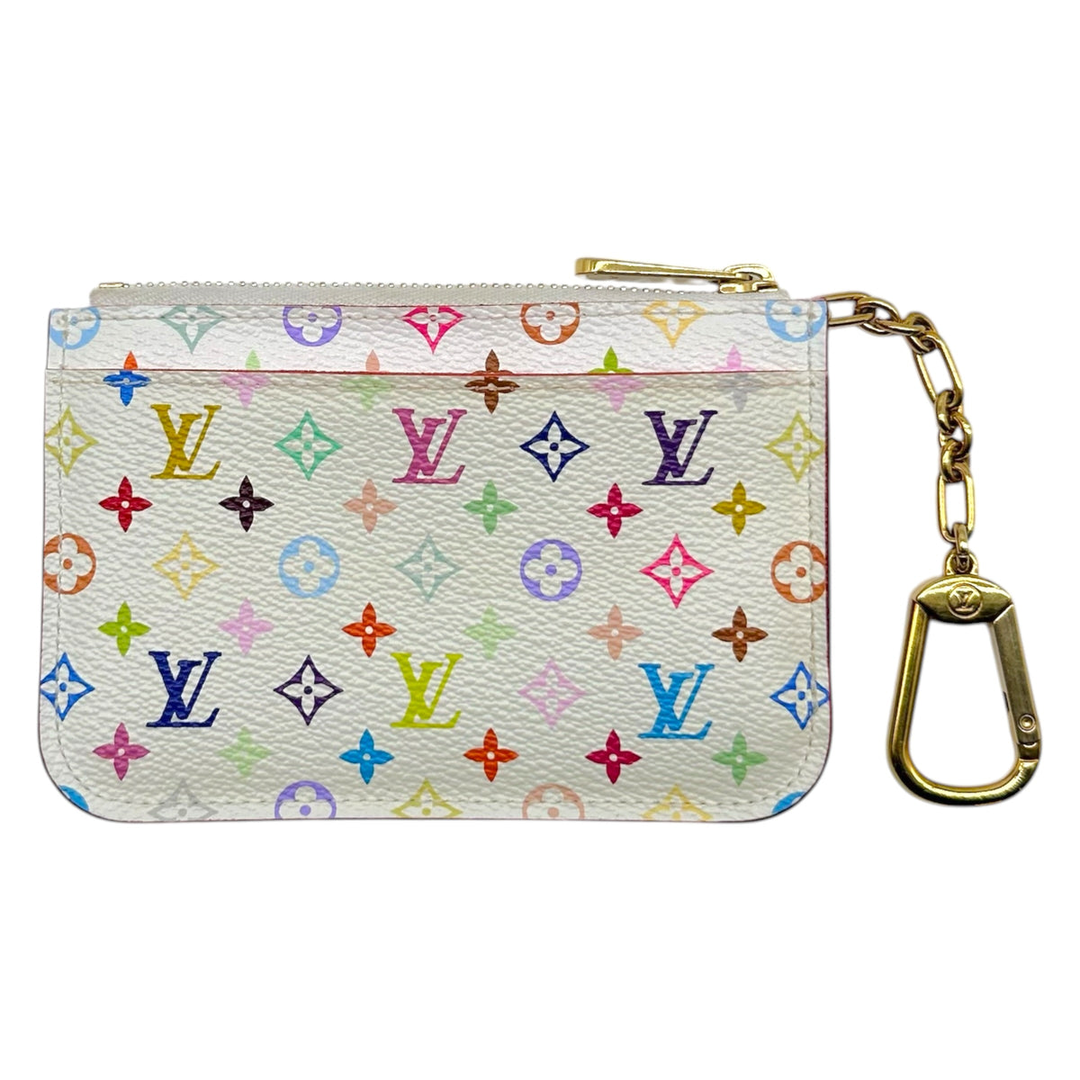 Louis Vuitton White Murakami Multicolor Monogram Zippered Card Holder