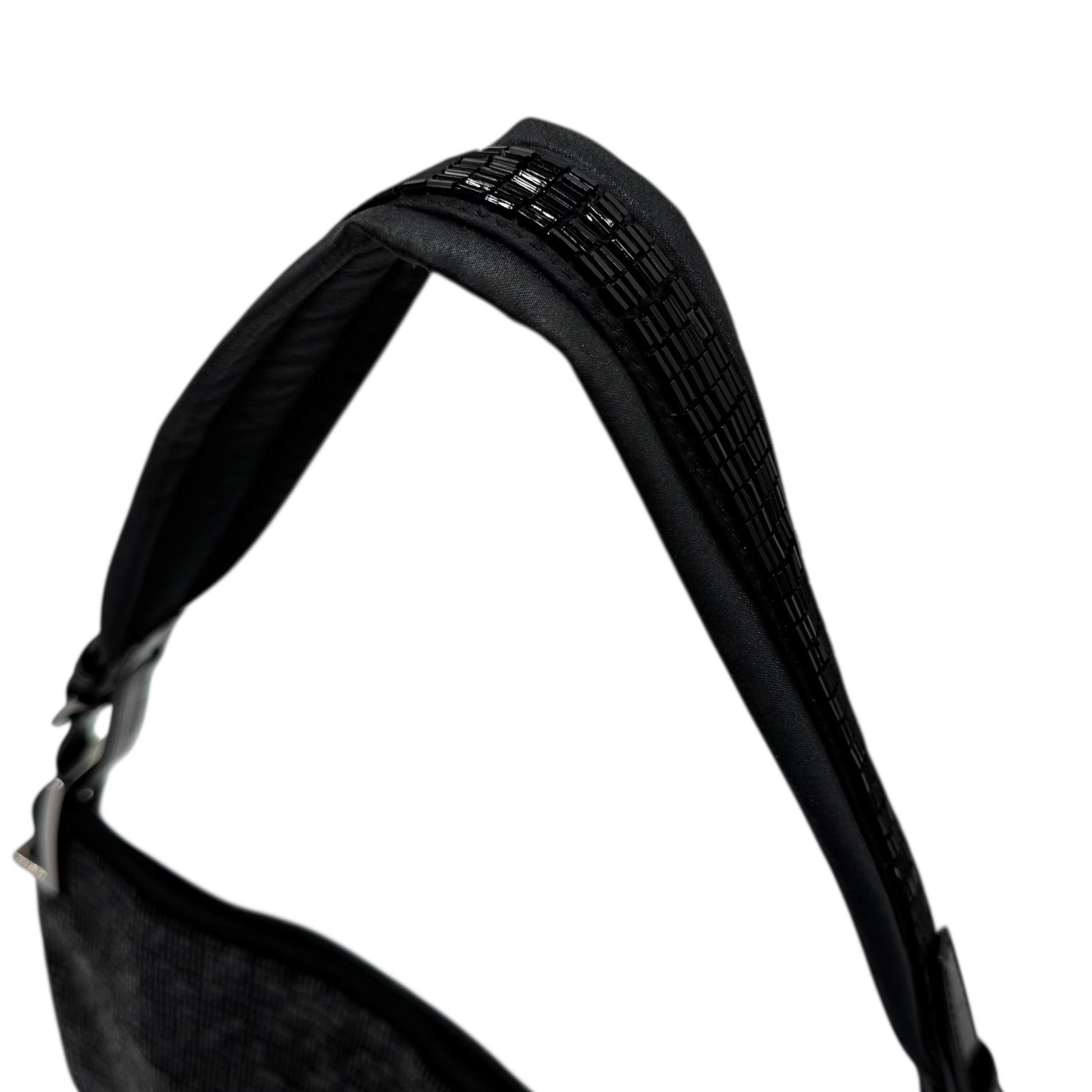 Gucci by Tom Ford 90's Black Glass Beaded Shoulder Bag RARE - Outfit Repeater