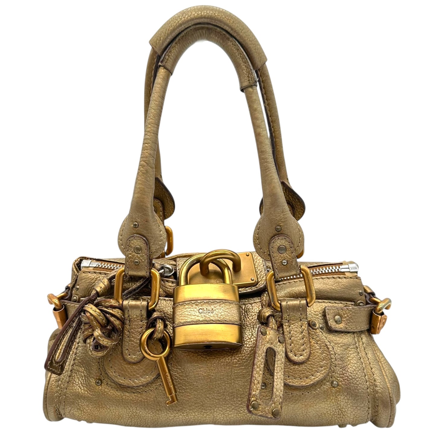 Chloe Gold Leather Mini Paddington Bag - Outfit Repeater