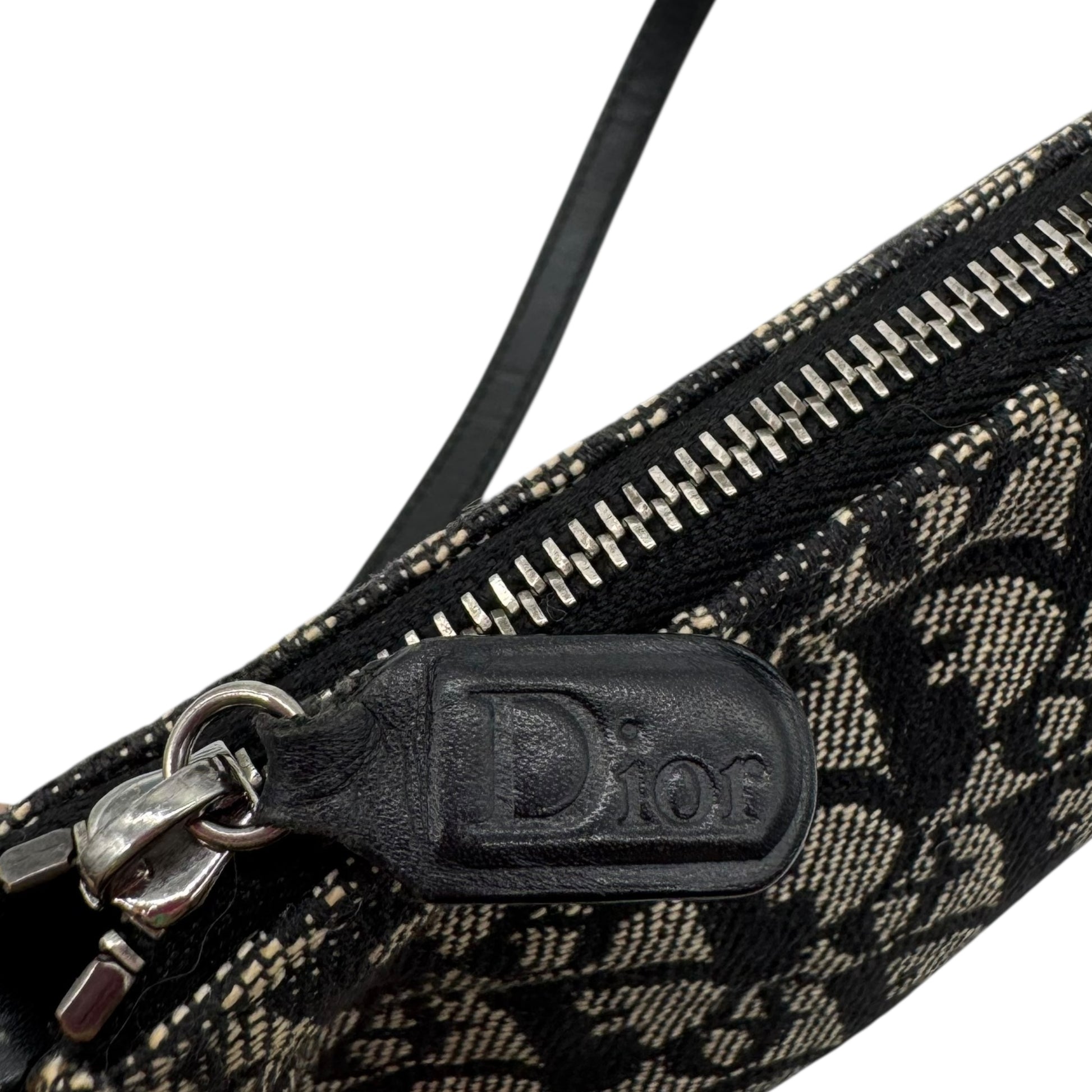 Christian Dior Navy Blue Trotter Monogram Mini Saddle Bag - Outfit Repeater