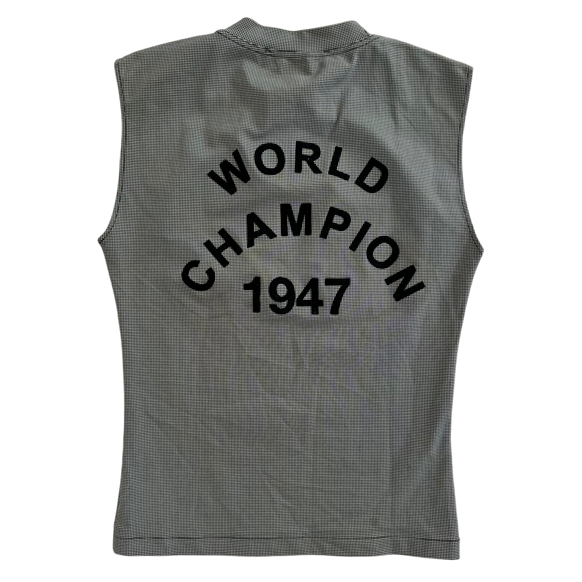 Christian Dior F/W 2002 Houndstooth J'Adore Dior Tank - Outfit Repeater