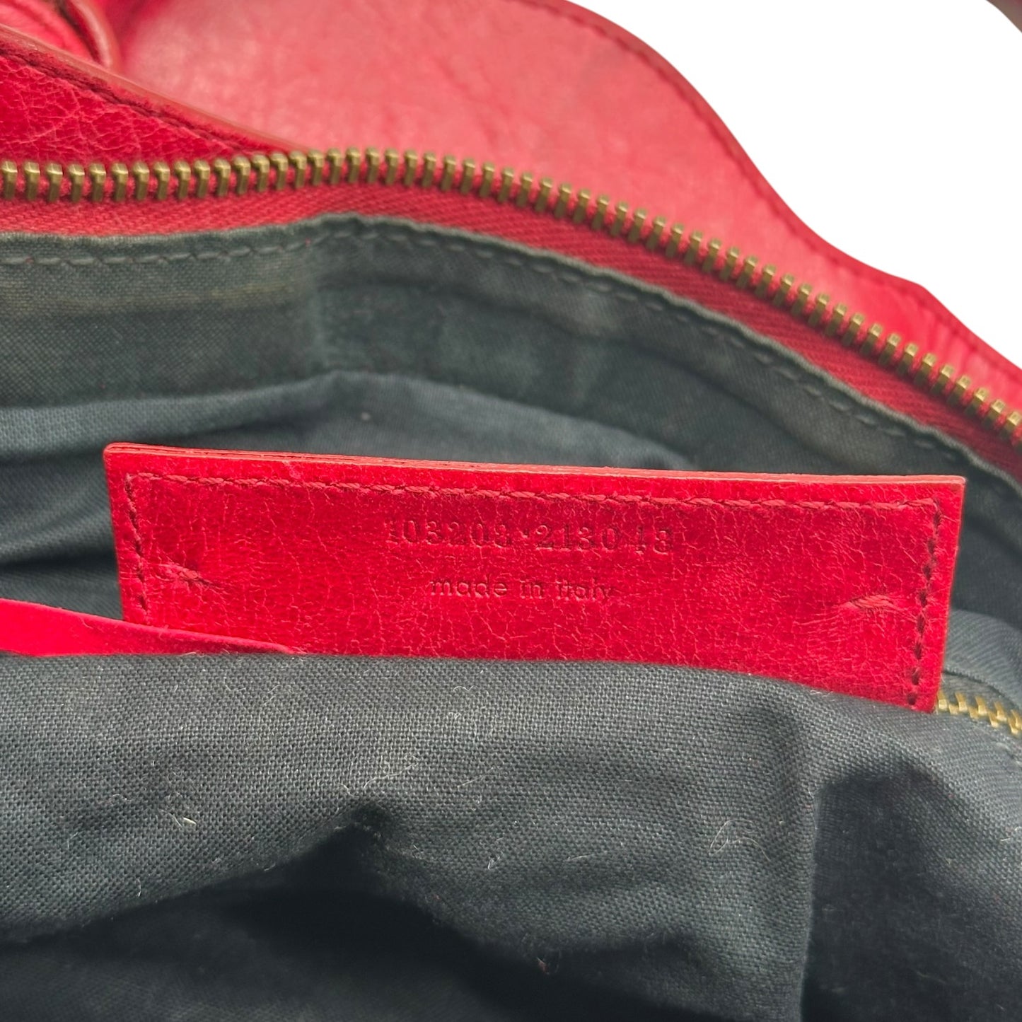 Balenciaga Red Leather City Bag 2-Way Design