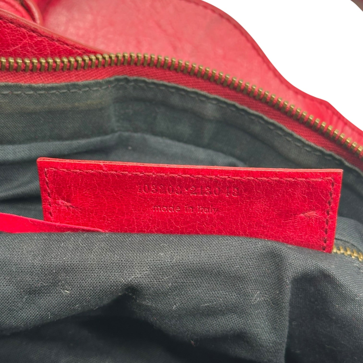 Balenciaga Red Leather City Bag 2-Way Design