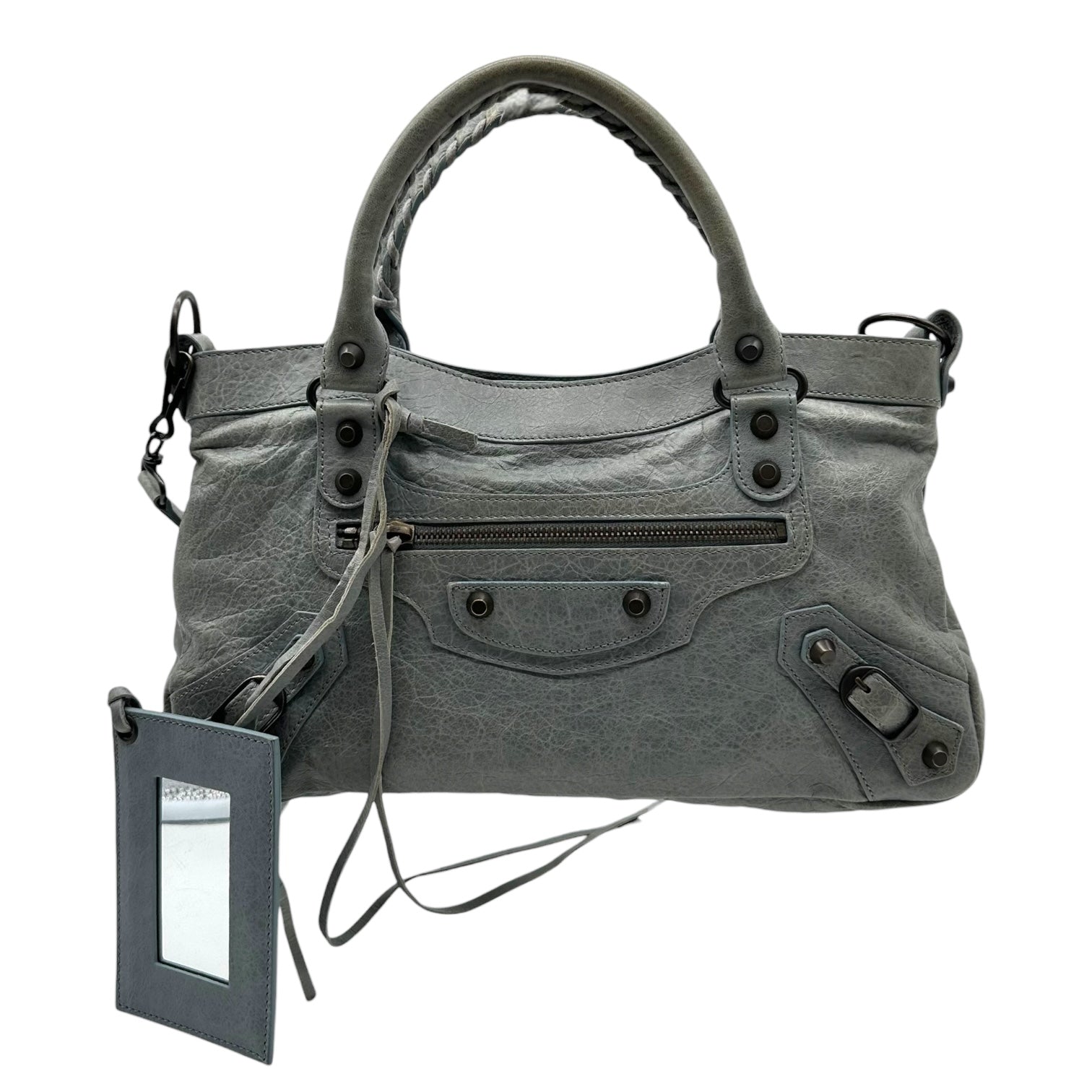 Balenciaga Light Gray / Blue First City Bag - Outfit Repeater
