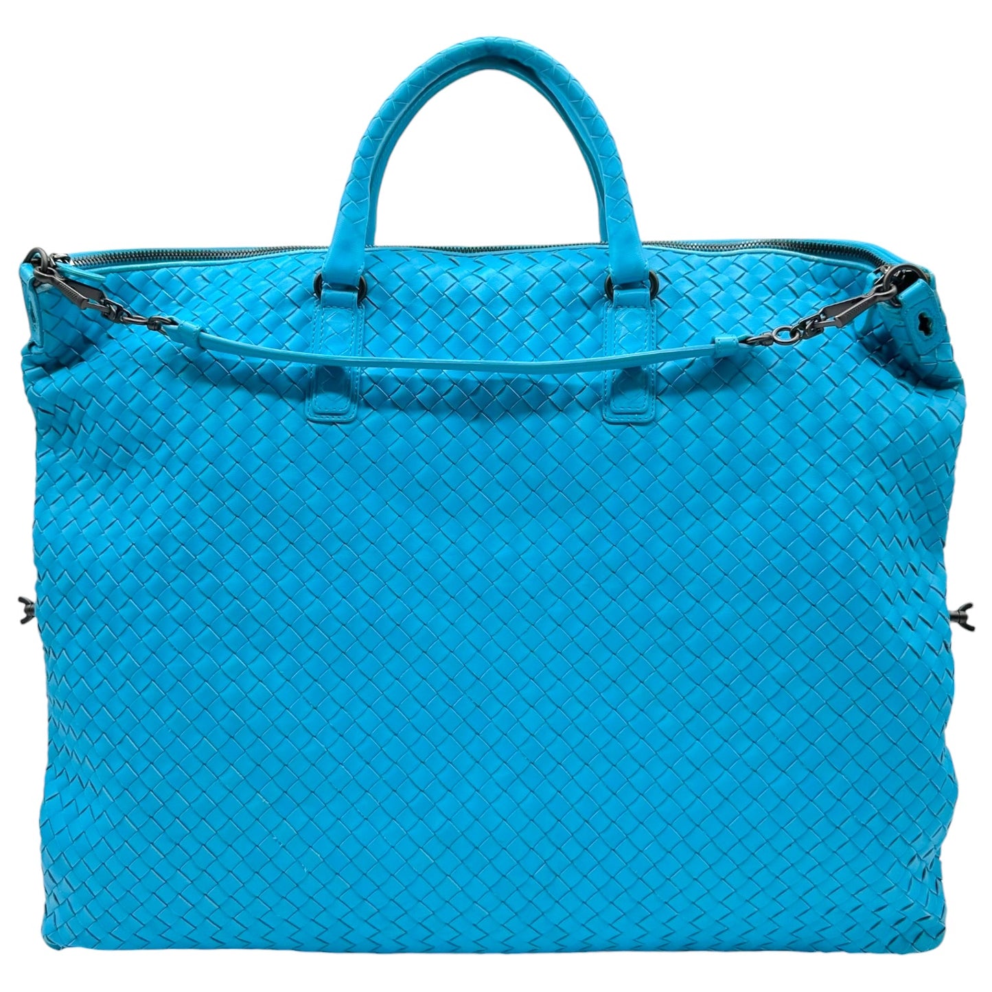 Bottega Veneta Turquoise Leather Convertible Maxi Tote Bag