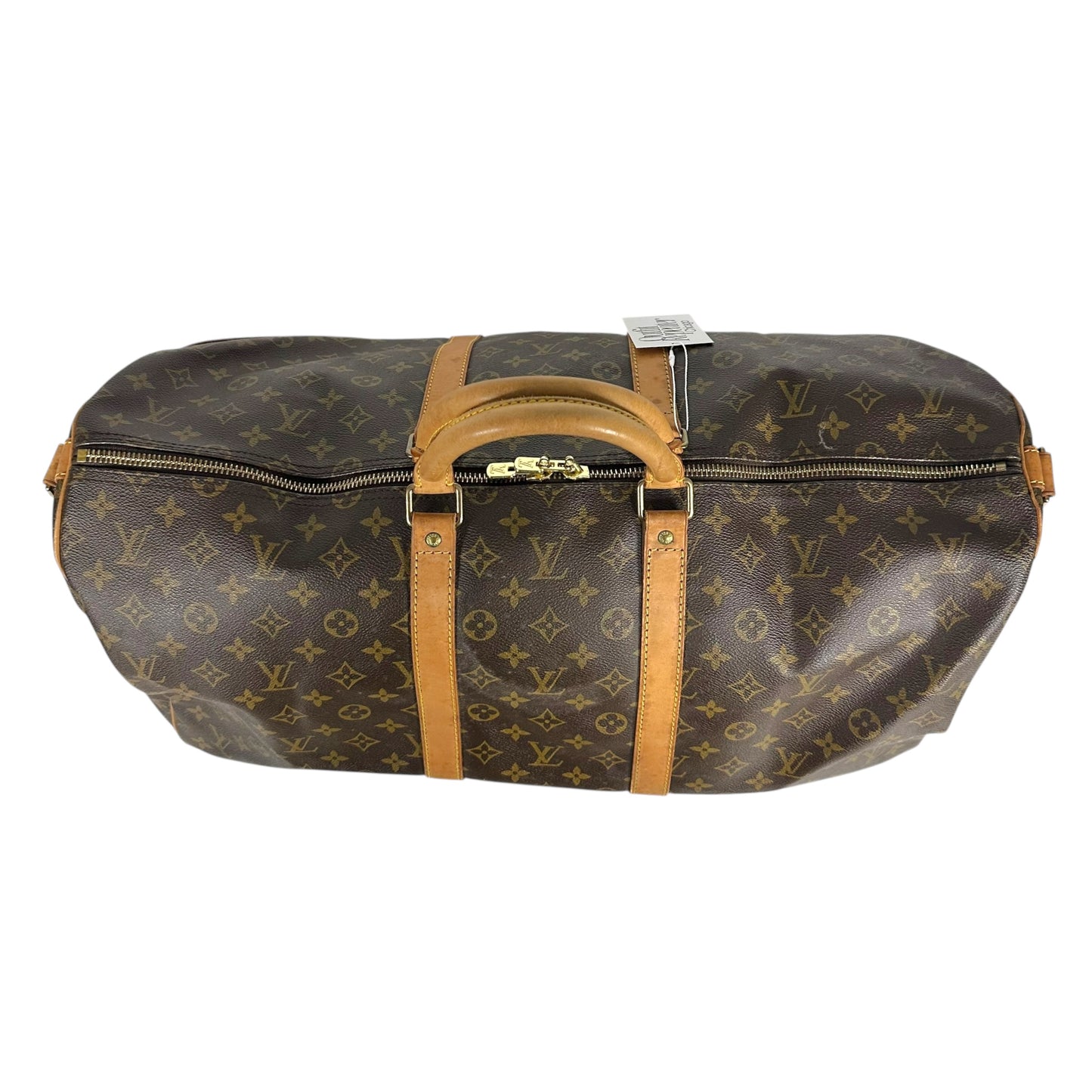 Louis Vuitton Monogram Duffle Bag Brown Leather