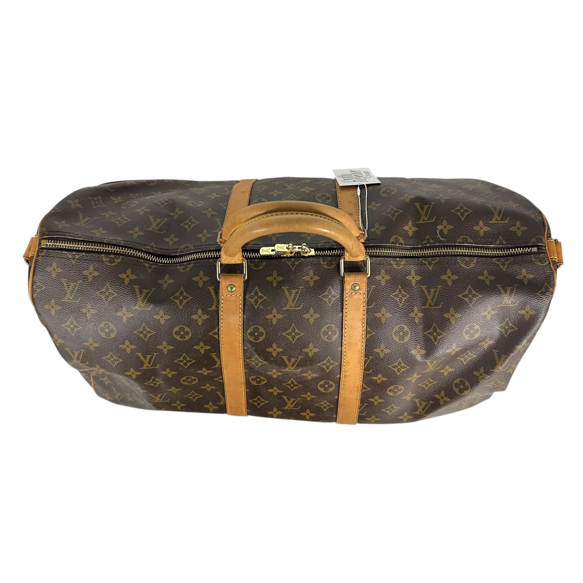 Louis Vuitton Monogram Duffle Bag Brown Leather