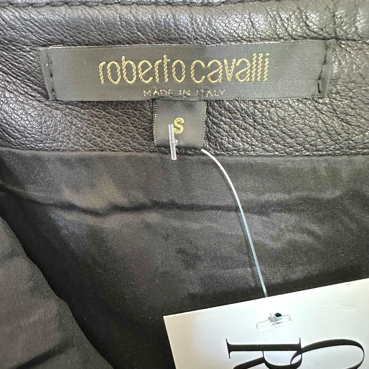 Roberto Cavalli Black Lambskin Mini Skirt Flared Hem