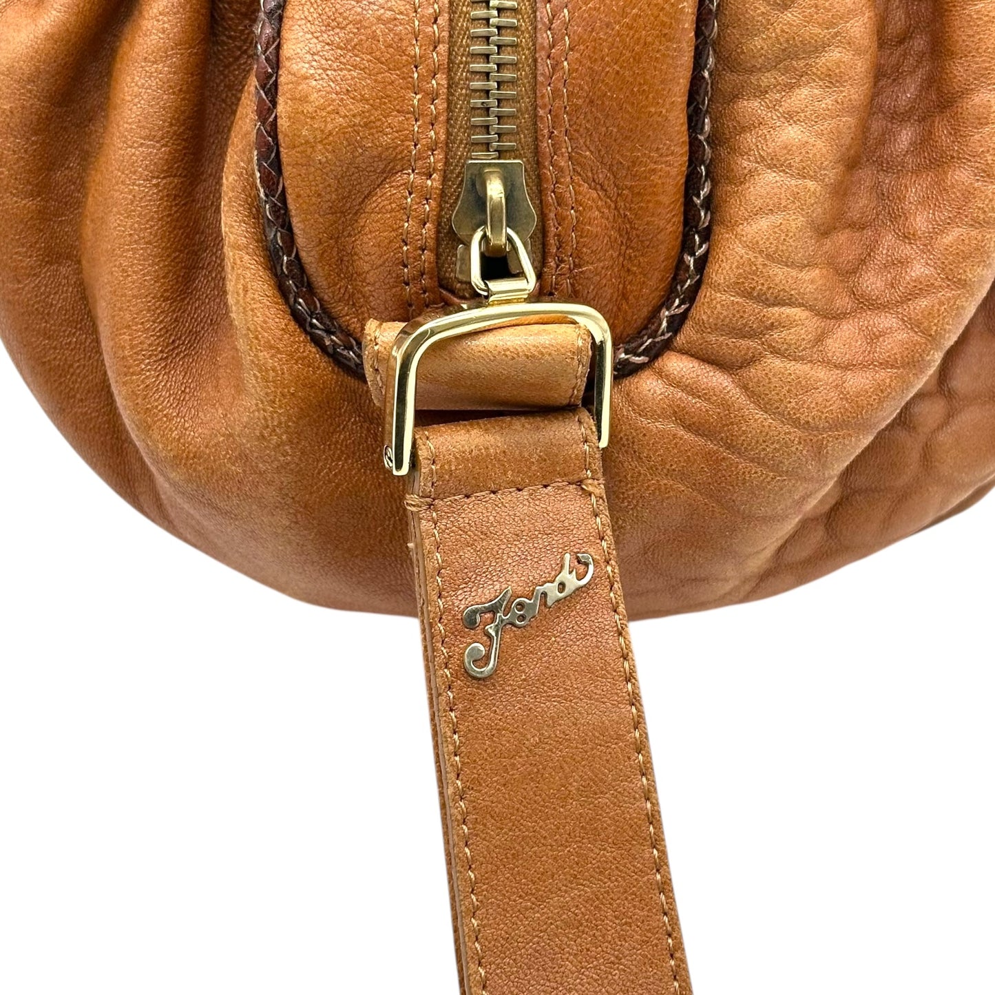 Fendi Tan & Brown Leather Mini Spy Bag
