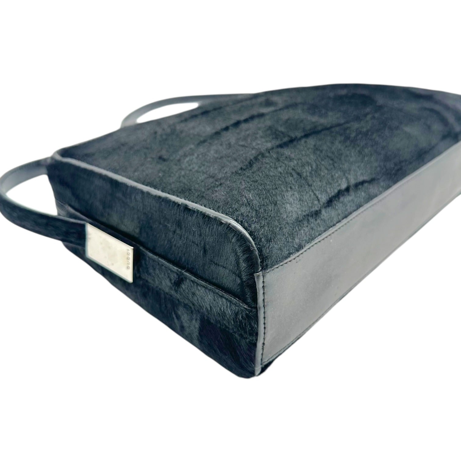 Gucci Shoulder Bag Black Ponyhair Rectangle Design