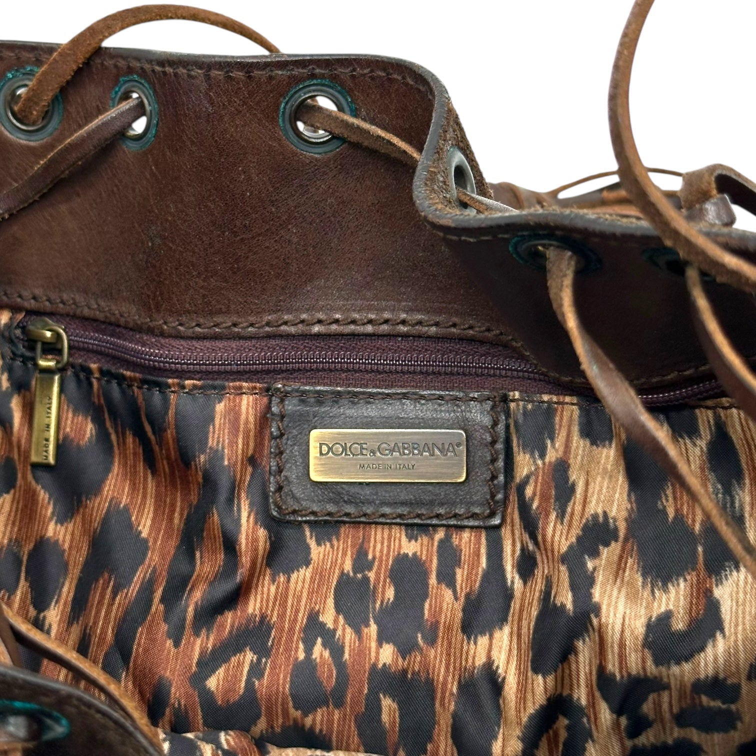 Dolce & Gabbana Brown Suede Whipstitch Bucket Bag - Outfit Repeater