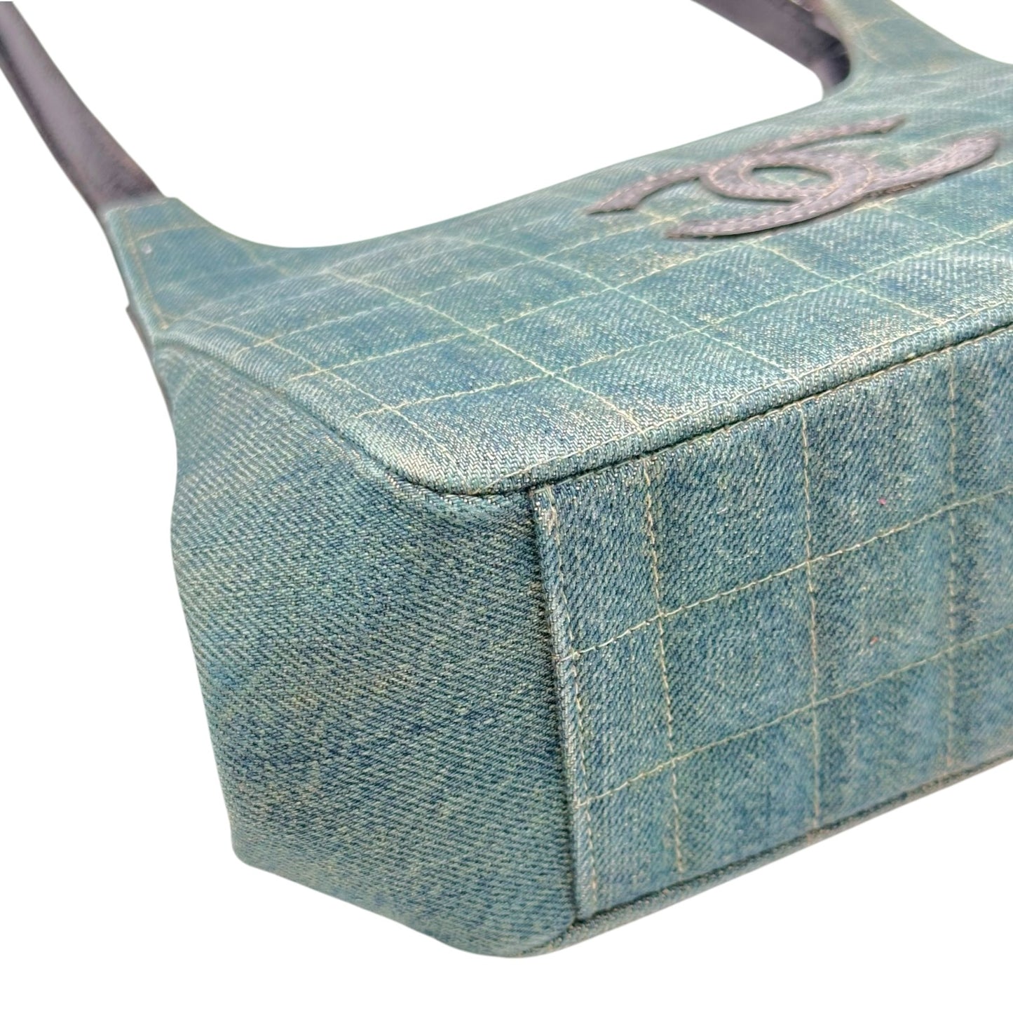 Chanel Denim Chocolate Bar CC Logo Shoulder Bag 2000-02