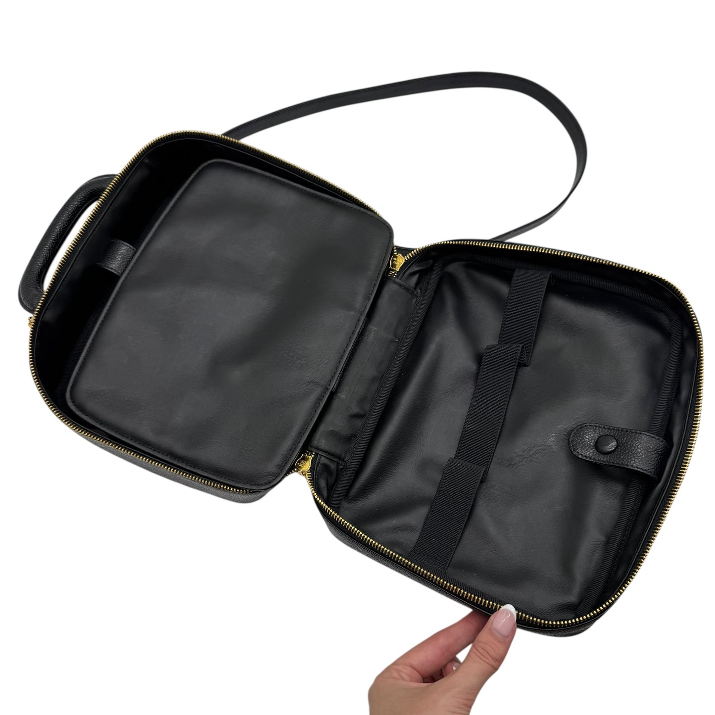 Chanel Black Caviar Leather 2-Way Satchel Vanity Bag 1996-97 - Outfit Repeater