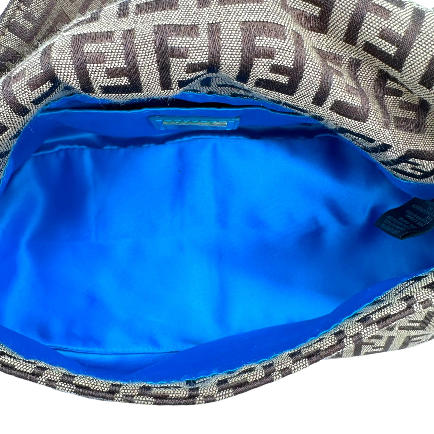 Fendi Zucca Mini Mama Baguette Bag w/ Blue - Outfit Repeater