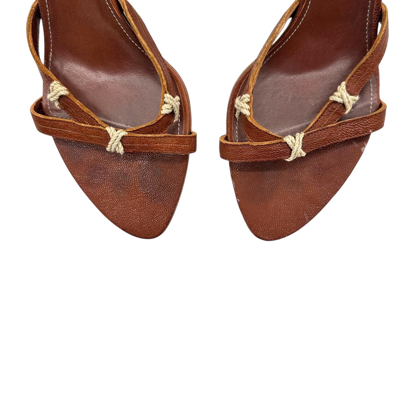 Christian Dior Brown Twine Sandal Heels