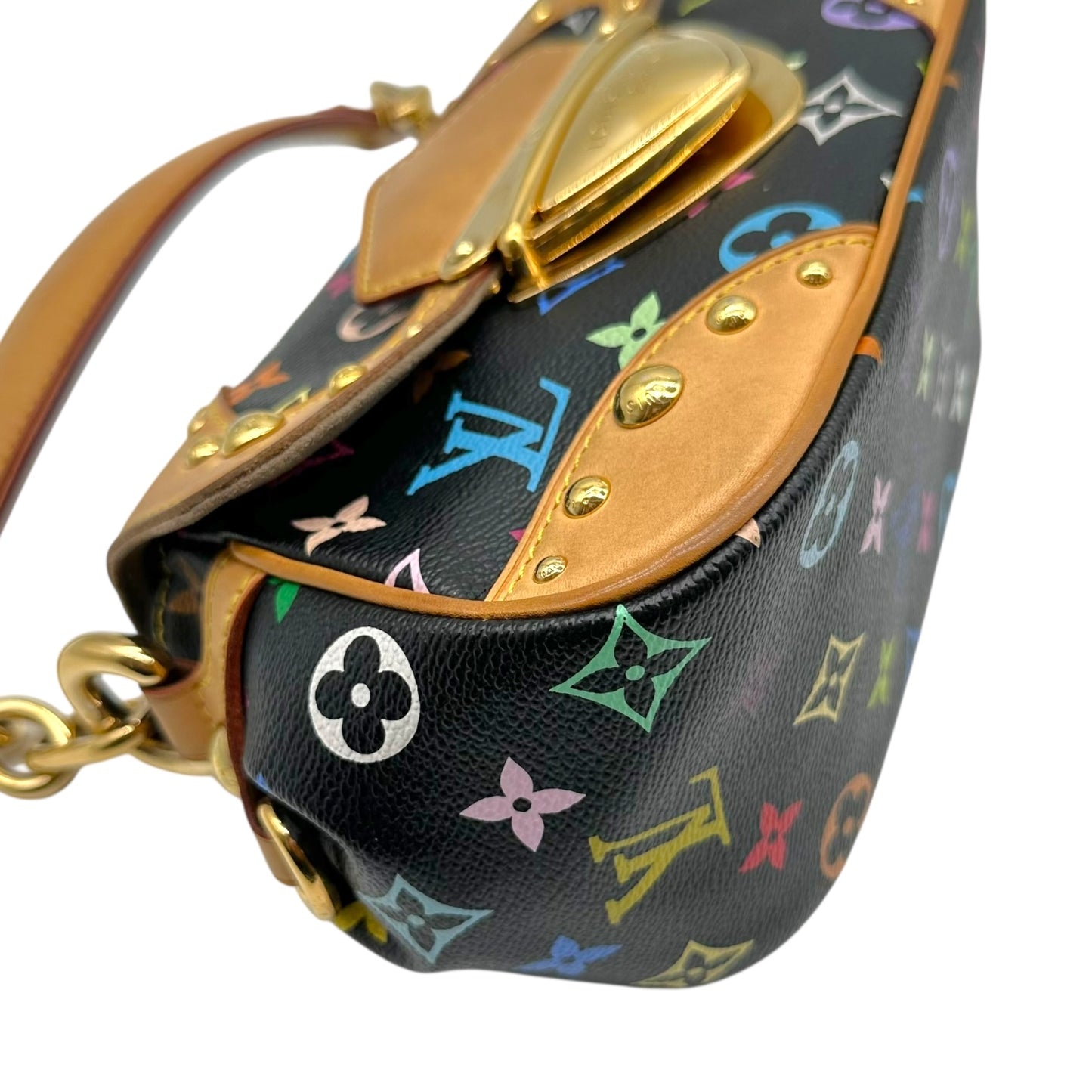Louis Vuitton Shoulder Bag Black Multicolor Murakami