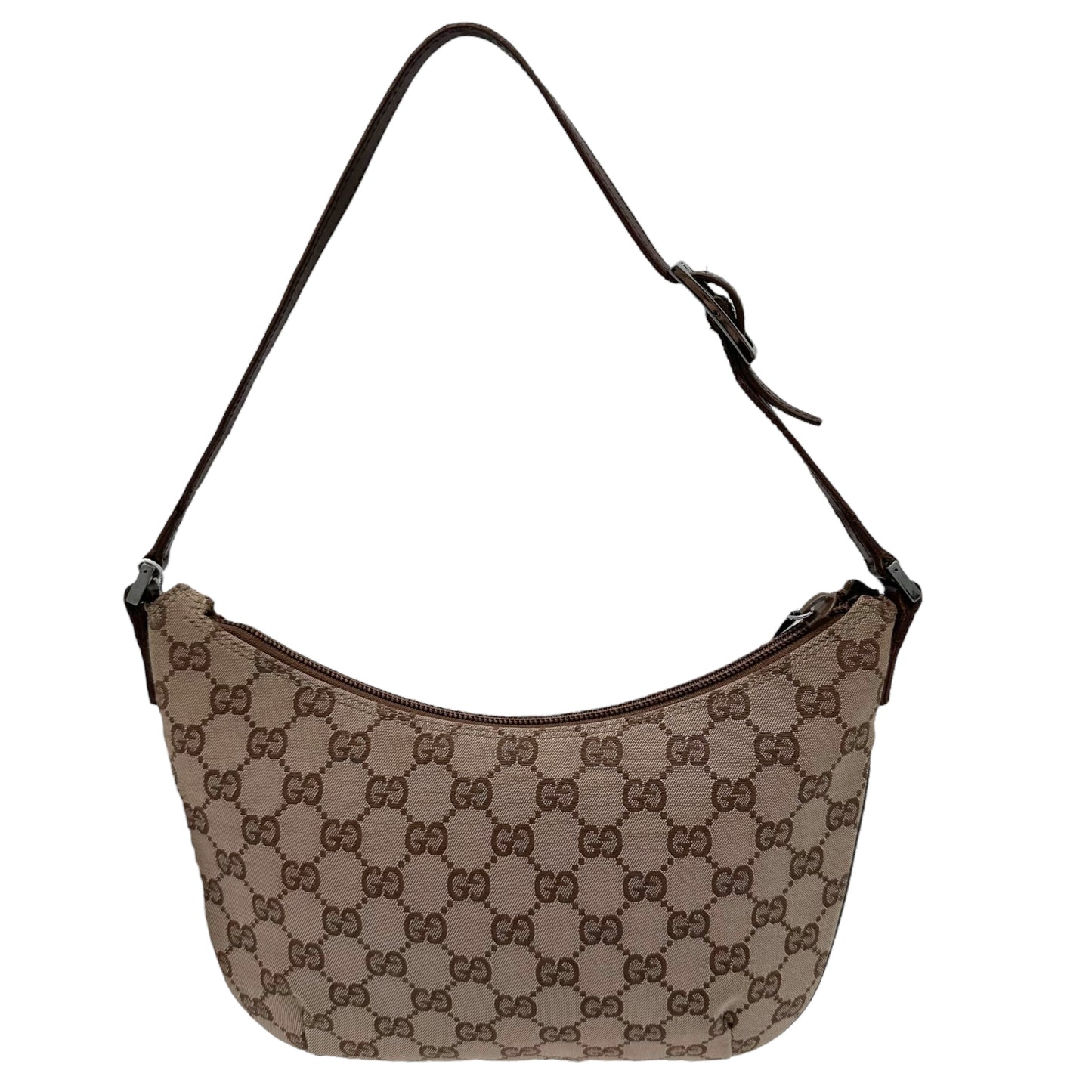 Gucci Brown Monogram Crescent Pochette Bag - Outfit Repeater