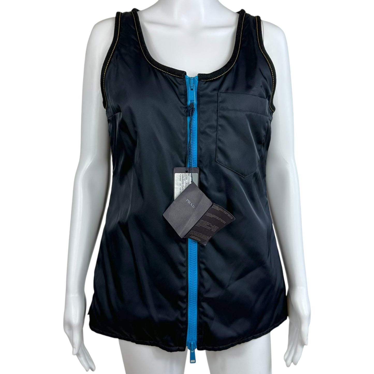 Prada Navy Blue Nylon Vest Top NWT