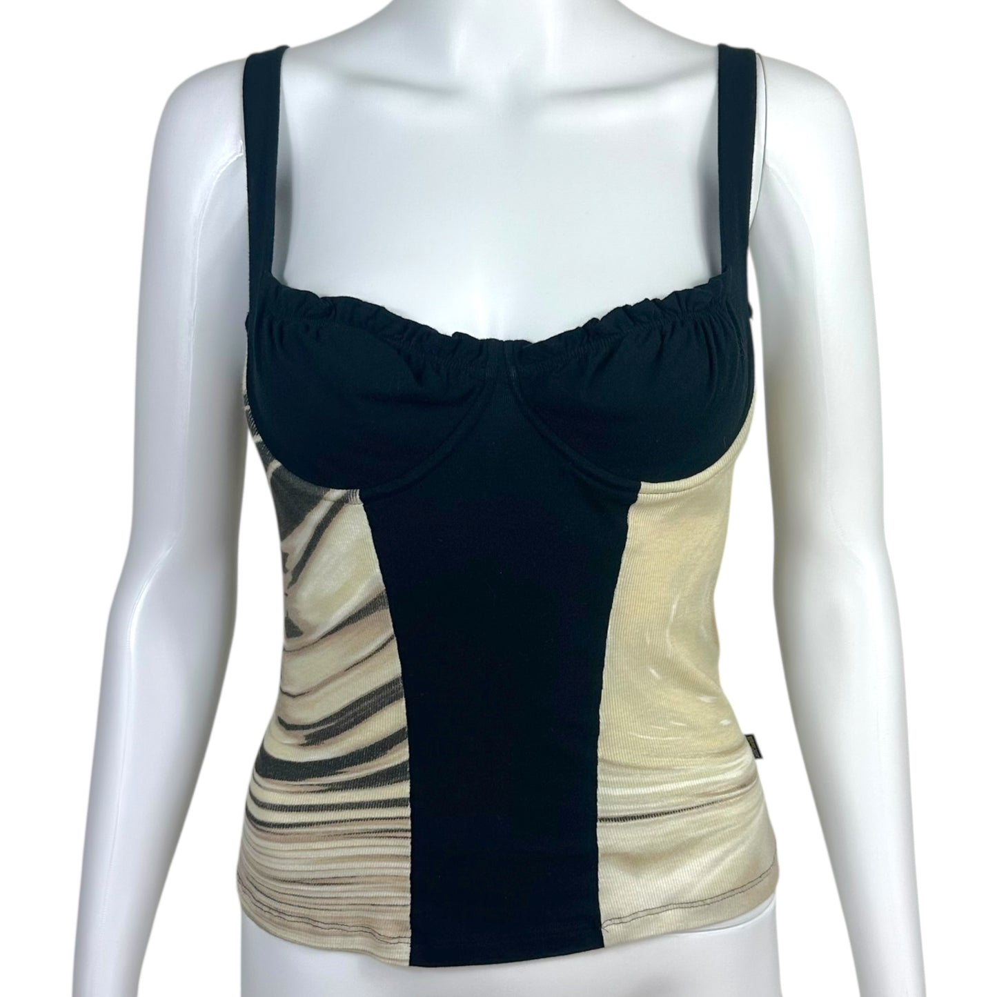 Just Cavalli Roberto Cavalli Snakeskin Brint Bustier Tank