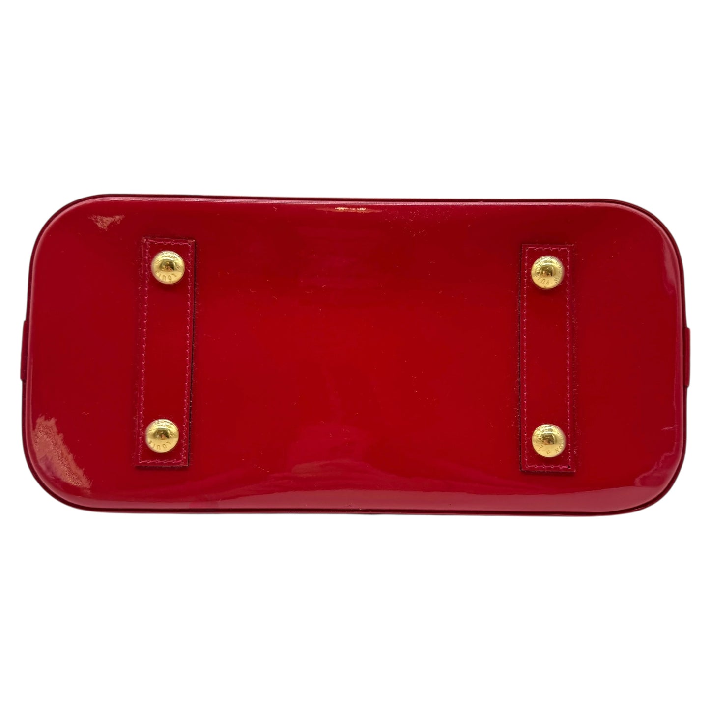 Louis Vuitton Red Vernis Monogram Alma PM Bag - Outfit Repeater