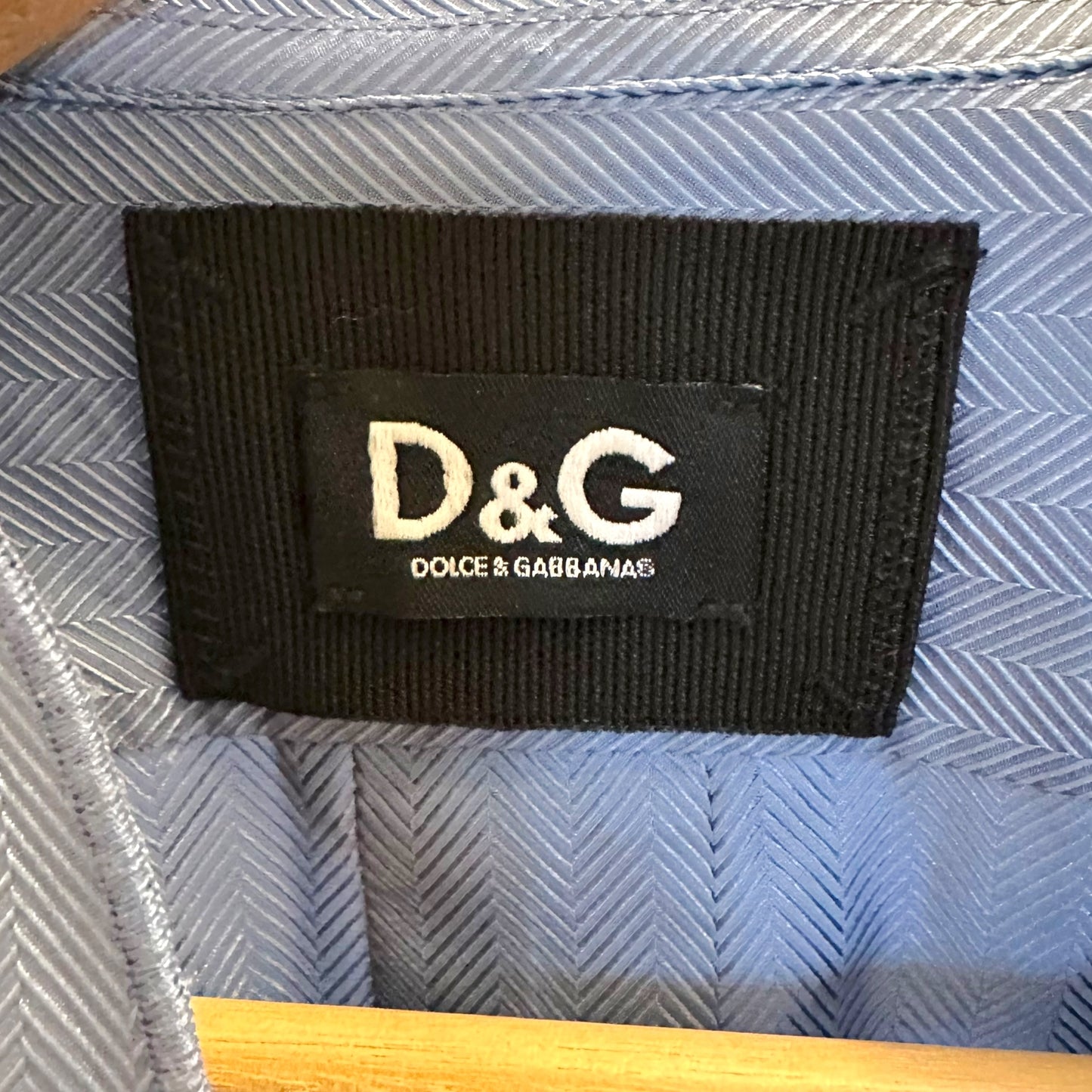 D&G Dolce & Gabbana Blue Pinstriped Tie Blouse
