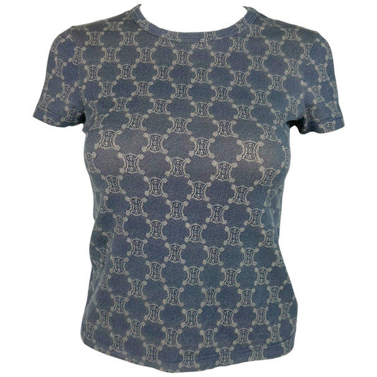 Celine Denim Monogram T-Shirt