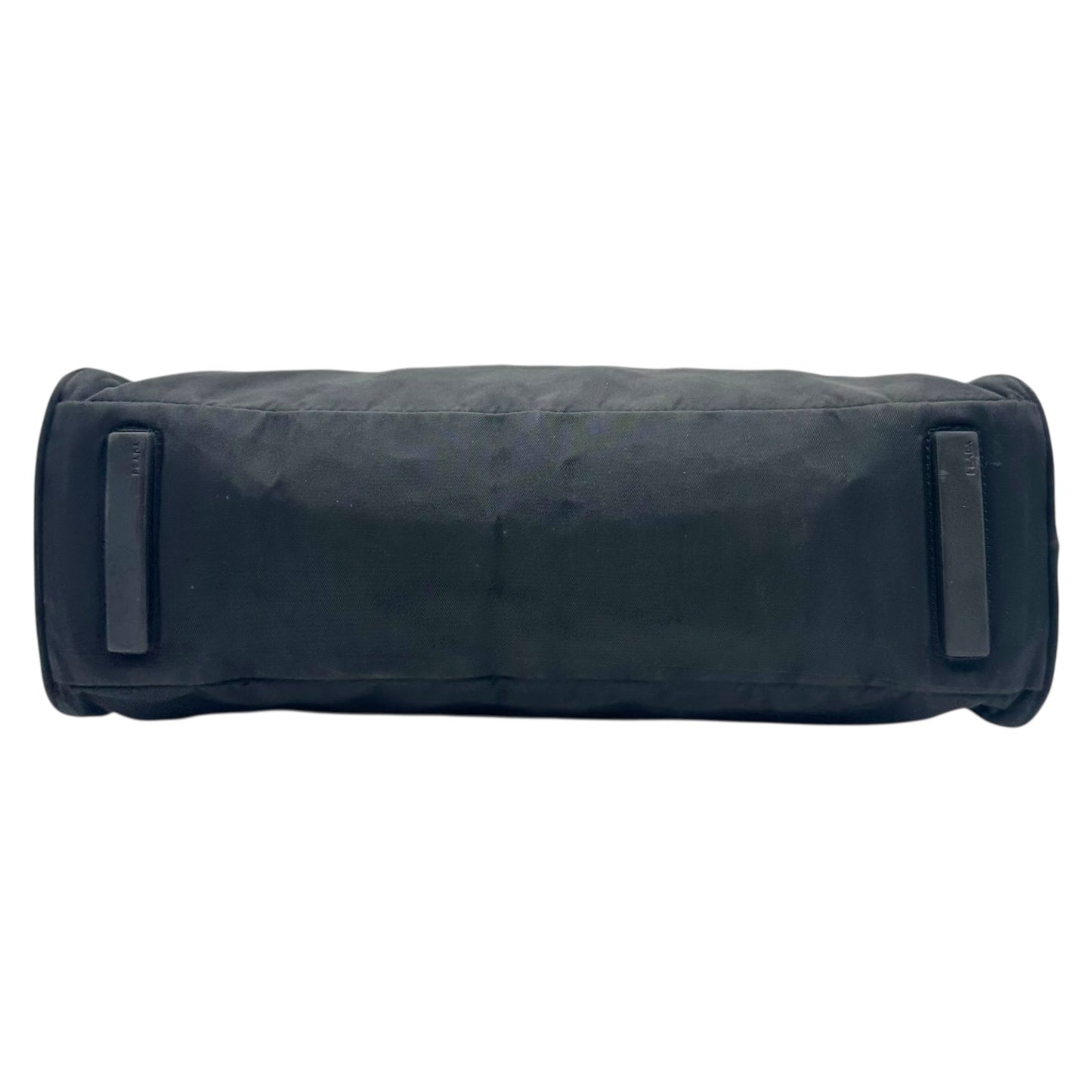 Prada Black Nylon East West Bowler Shoulder Bag