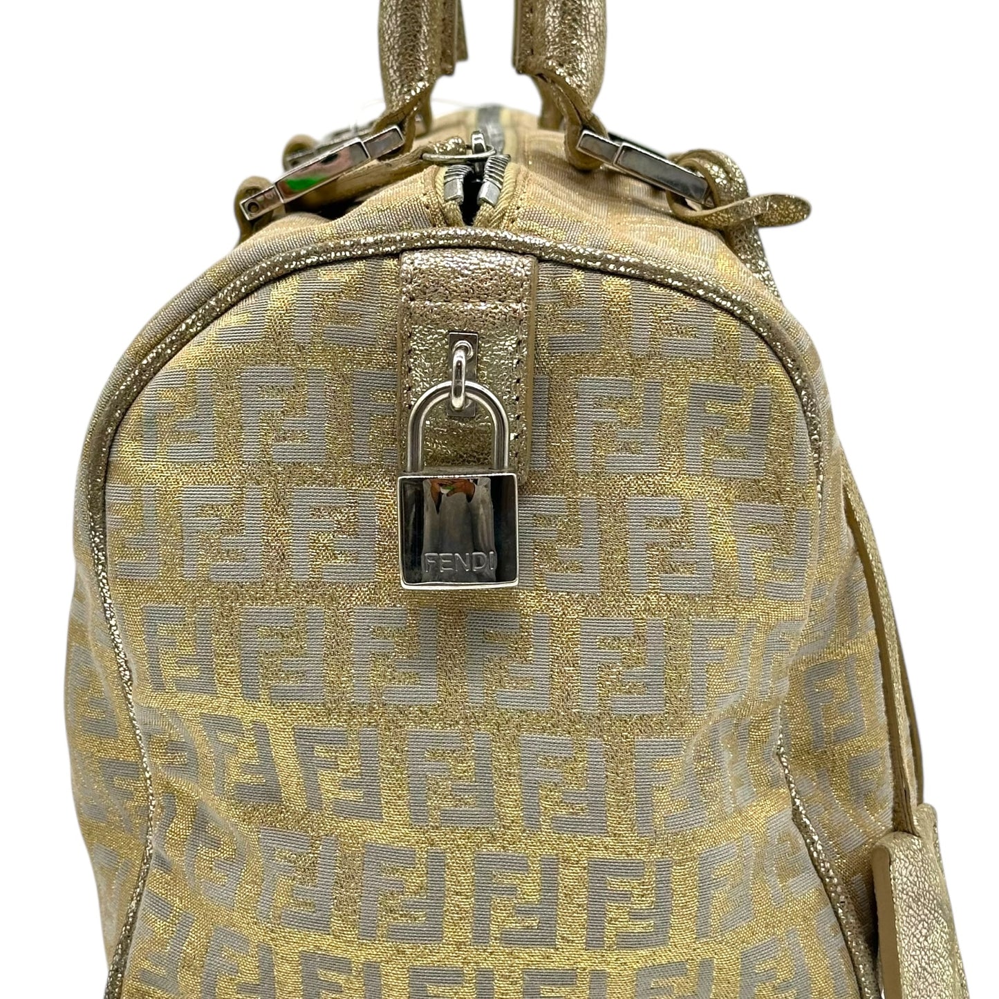 Fendi Gold & Silver Metallic Zucchino Small Bowler Bag - Outfit Repeater
