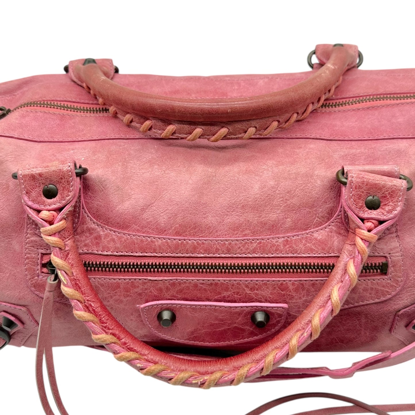 Balenciaga Pink Lambskin City Twiggy 2-Way Bag - Outfit Repeater