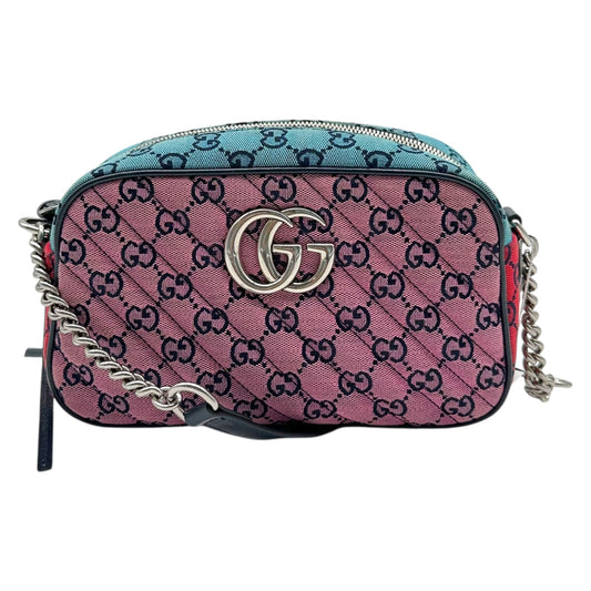 Gucci Marmont Multicolor Monogram Canvas Crossbody Bag