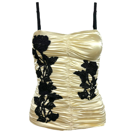 D&G Dolce & Gabbana Lace Applique Bustier Top