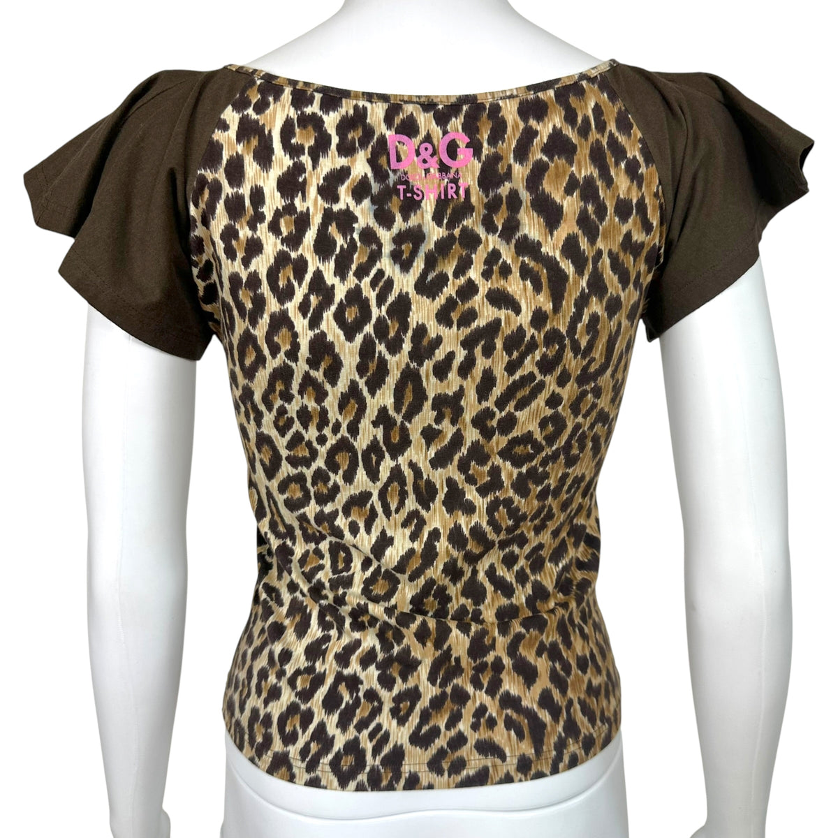 D&G Dolce & Gabbana S/S 2003 'Re-Belle Du Jour' Pink & Leopard T-Shirt