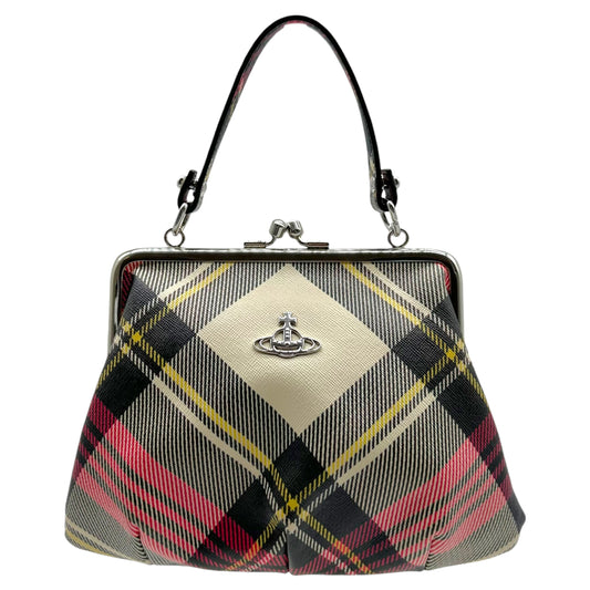 Vivienne Westwood Pink Tartan Top Handle 2-Way Mini Bag
