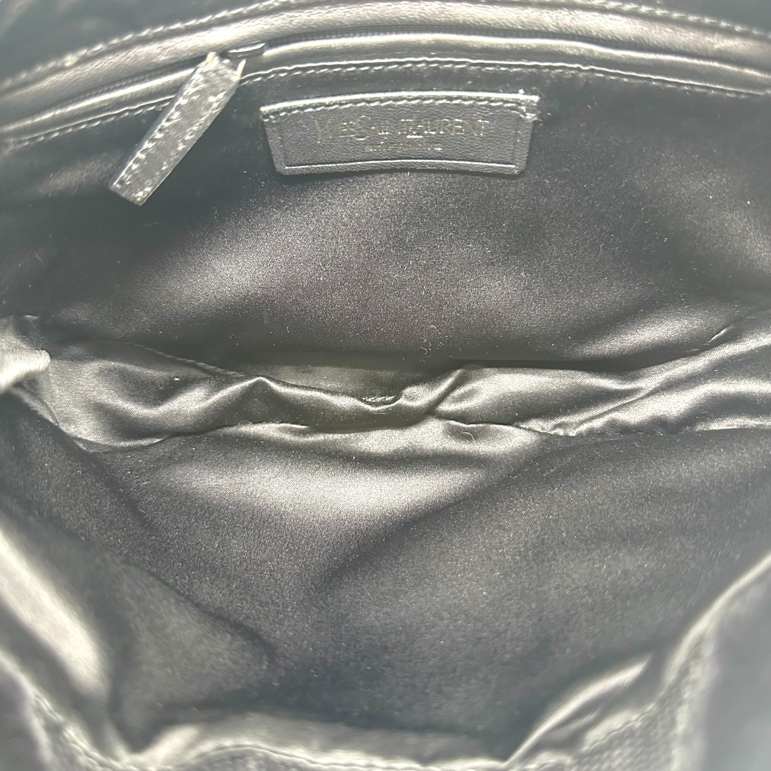 Yves Saint Laurent Small Hobo Bag Black Canvas Velvet