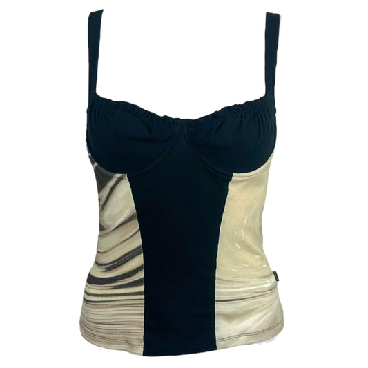 Just Cavalli Roberto Cavalli Snakeskin Brint Bustier Tank