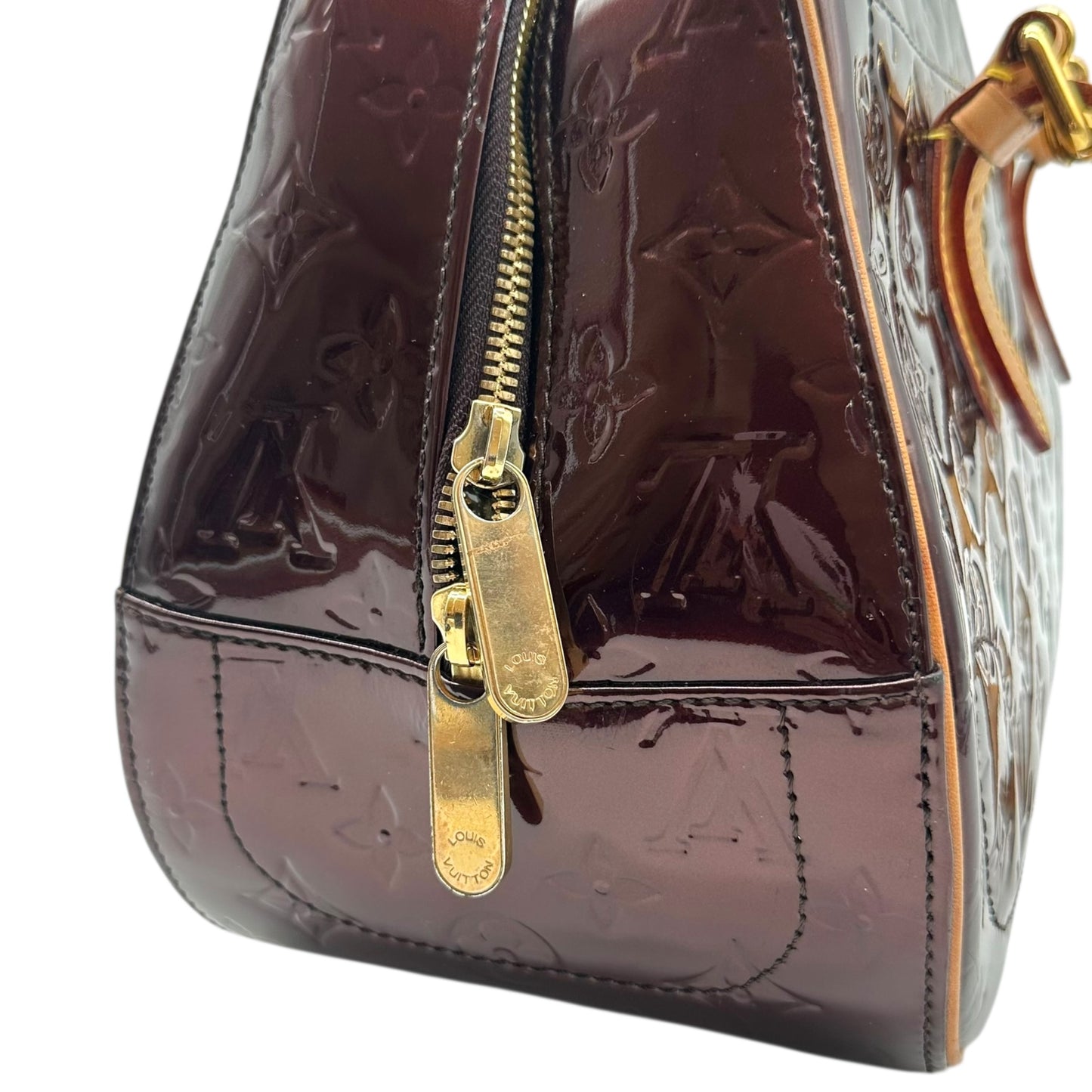 Louis Vuitton Burgundy Vernis Summit Drive Bowler Bag